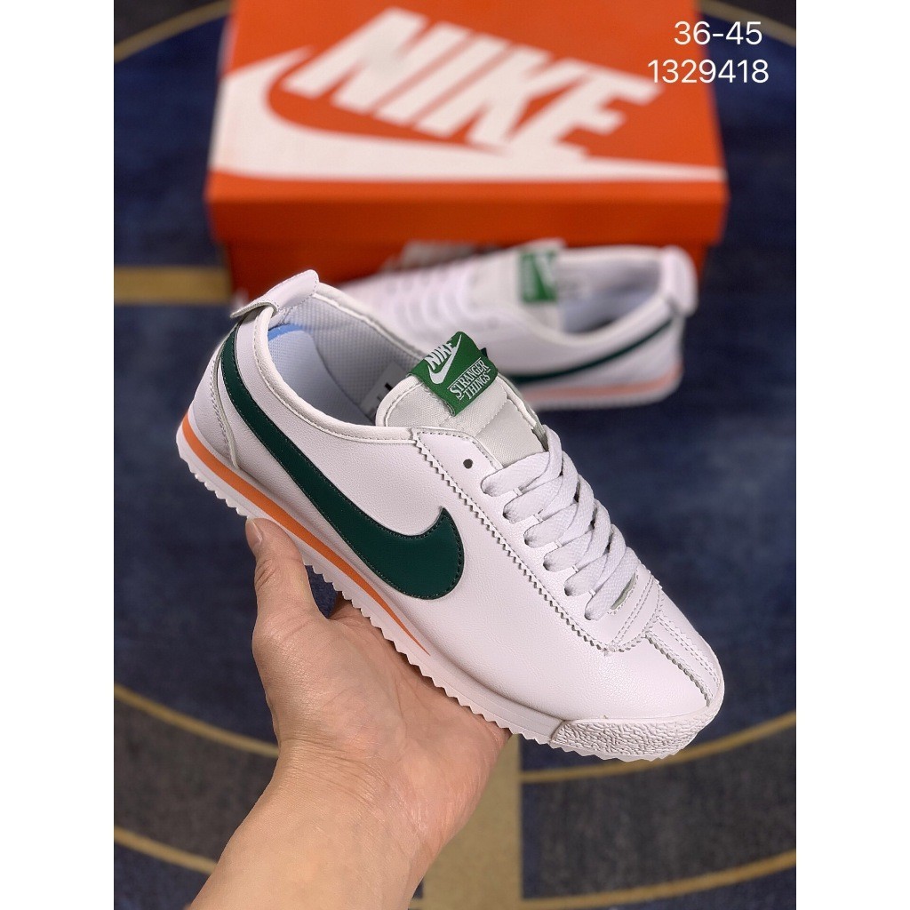 ฟิกเกอร์ Nike Classic Cortez Leather Forrest Gump Retro Sports Shoes Men Women Shoes Running Shoes