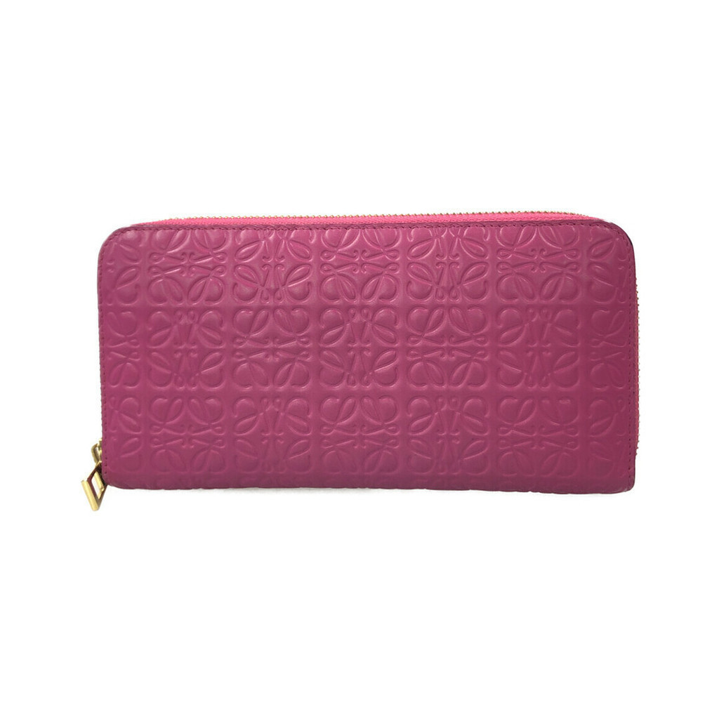 Loewe กระเป๋าสตางค์ใบยาว ซิปกลม ส่งตรงจากญี่ปุ่น มือสอง
