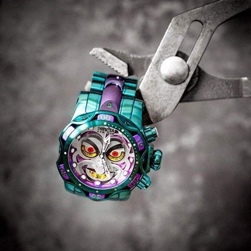 อเมริกัน Invicta DC Clown Invicta นาฬิกาหน ้ าปัดขนาดใหญ ่ การ ์ ตูน Joker แฟชั ่ นนาฬิกาผู ้ ชายกั