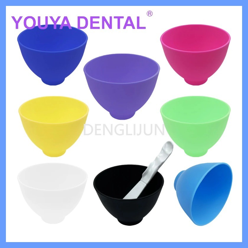 a 1Pcs Dental Rubber Bowl Gypsum Mixing Bowl Thicken Medical Flexible Rubber Cup Dental Lab Oral Hy