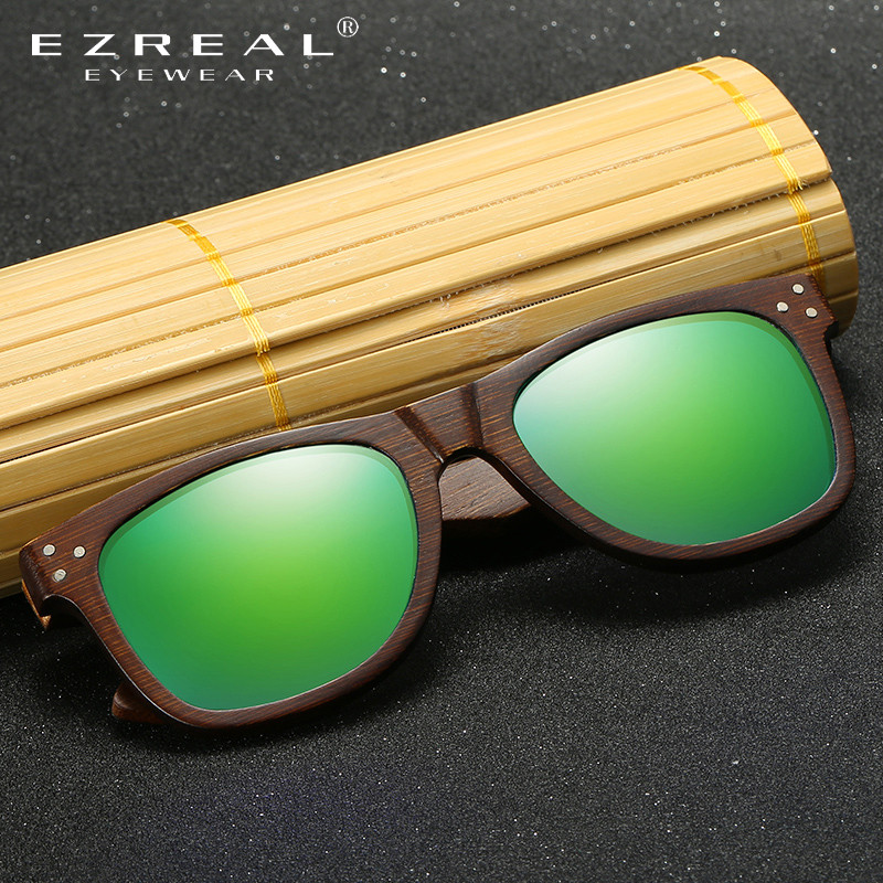 True EZREAL Polarized UV400 แว่นตากันแดดไม้ไผ่แบรนด์กรอบแว่นตาก