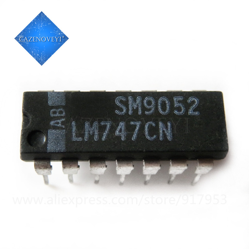 5 ชิ้น/ล็อต LM747CN LM747 DIP-14 ในสต็อก ราคา ถูกที่สุด ดีลบีเคเค