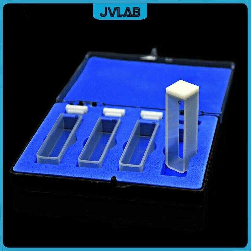 แก้ว 🍀 Cuvette ตัวอย่างเซลล์เหลวเส้นทาง10มม. เซลล์ดูดซ