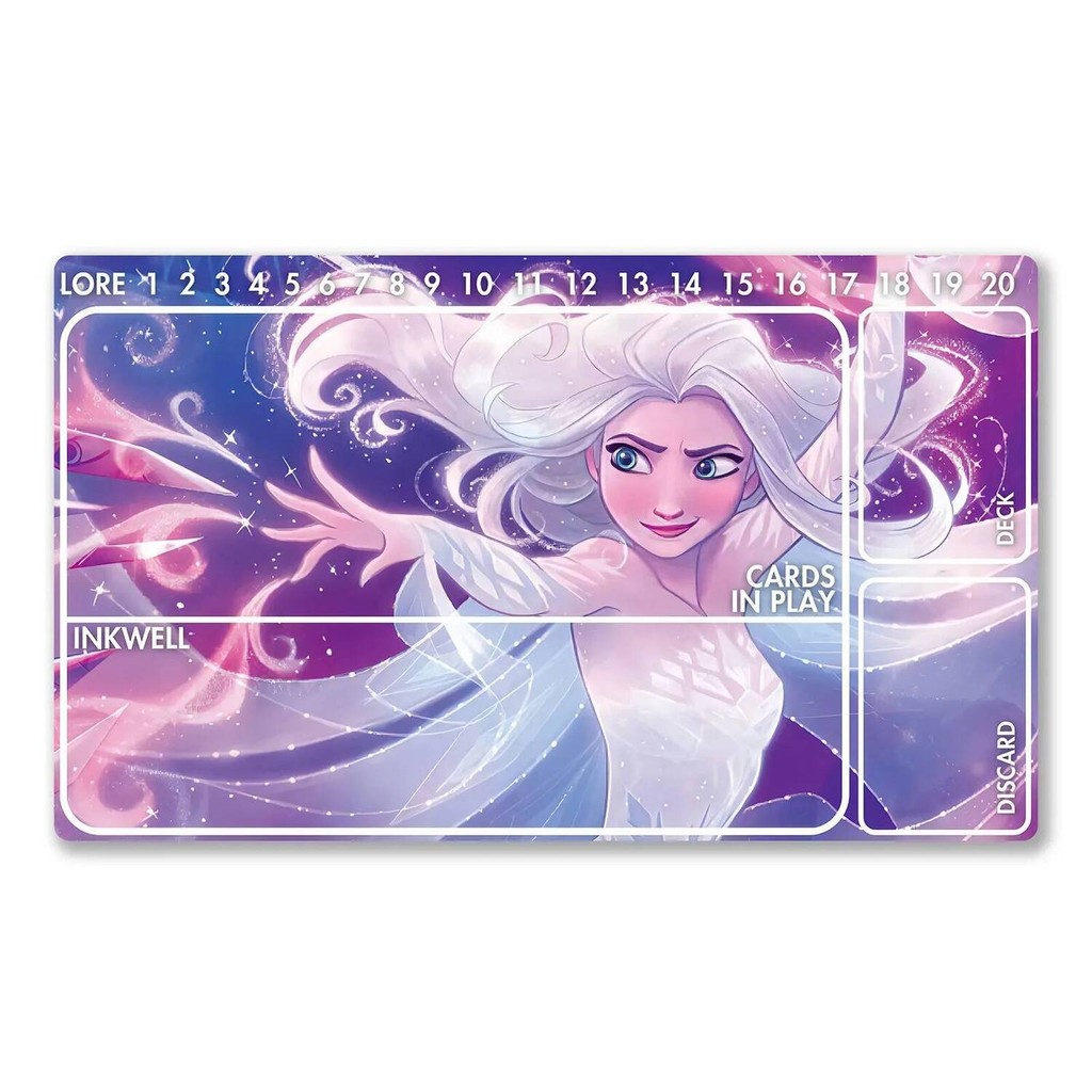 Lorcana Playmats รองรับเสื่อเล่นเกม TCG 24x14 นิ้ว, เสื่อเล่นยางกันลื่นและแผ่นรองเมาส์