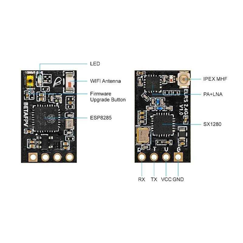 ▥ 1/2Pcs BETAFPV ELRS 2.4Ghz 915Mhz Nano Receiver 2.4G RX Expresslrs Latency ต่ําสําหรับ R
