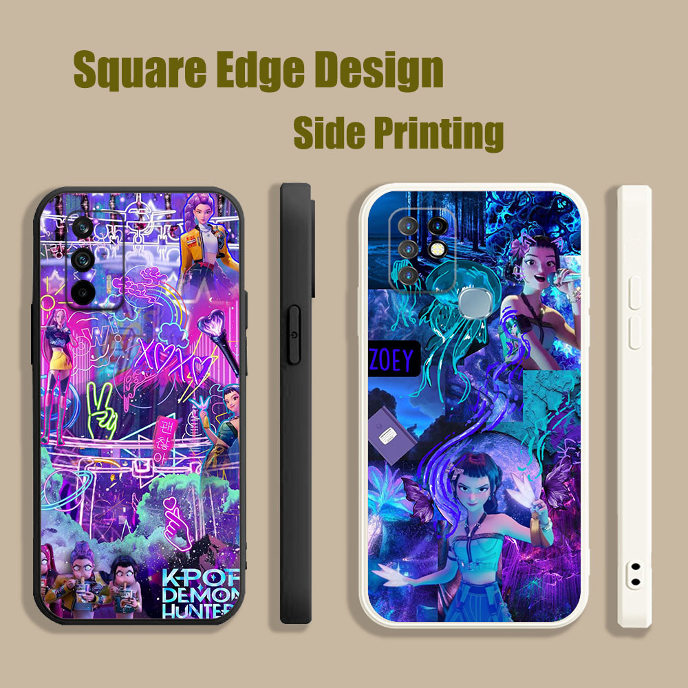 ปลอกสําหรับ Vivo S1 V21e Y76 Y73 V25e kpop นักล่าปีศาจ Zoey จาก kdh FXP11 เคสโทรศัพท์ขอบสี่เหลี่ยม