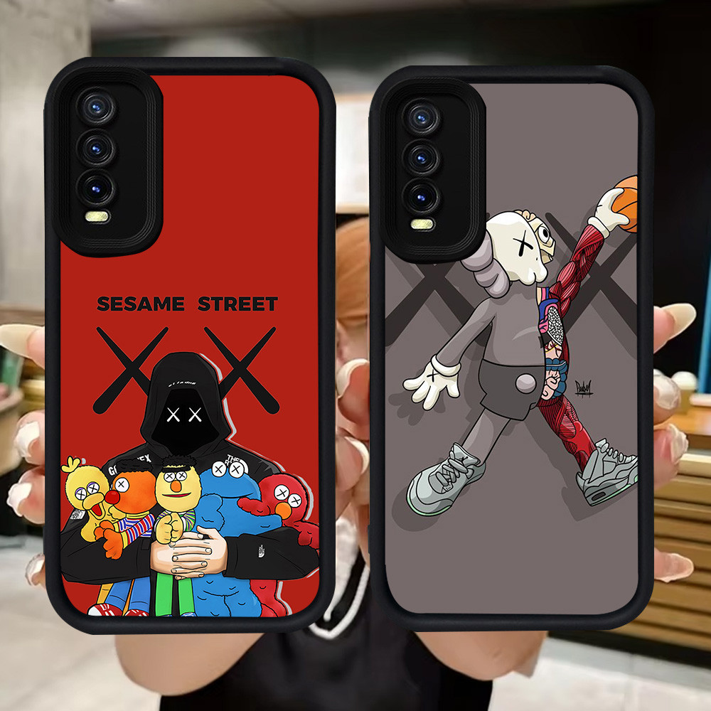 Q56 KAWS soft Casing สําหรับ VIVO Y12s Y11s Y400 Y20 Y66 Y20s V15 Y20i S1 Pro Y83 V17 V19 Neo