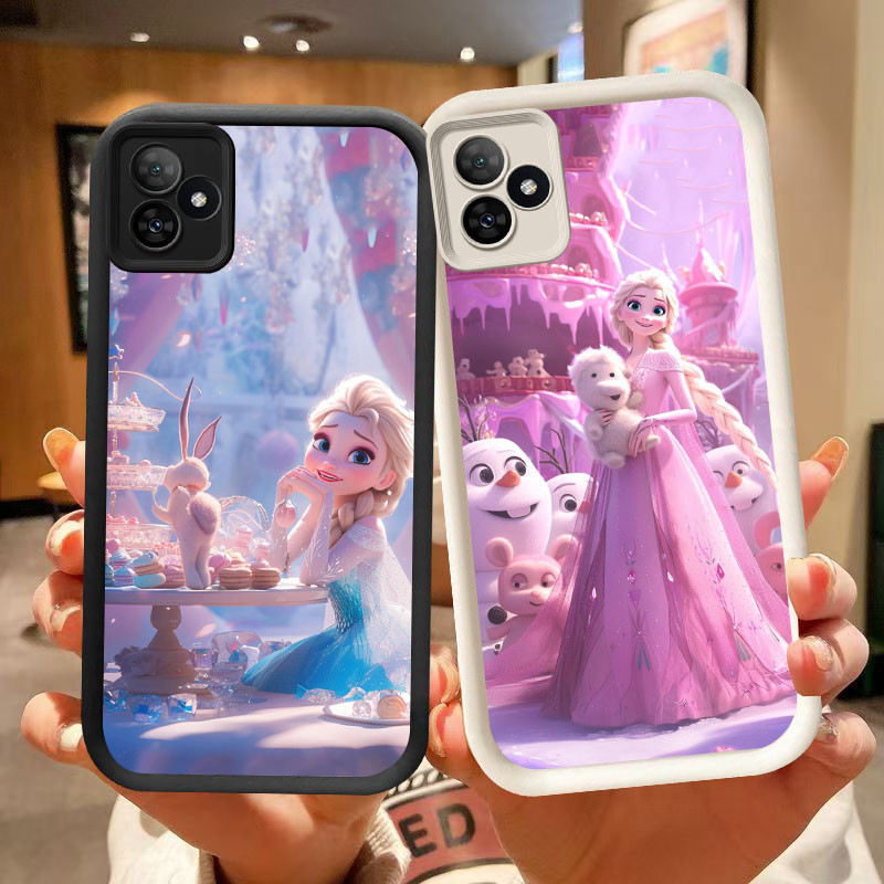 YZ-89Princess Elsa บน run Cool สําหรับ Realme Narzo Note N53 N61 50 C63 GT C53 SE 60 C61 6 C51 NEO6 