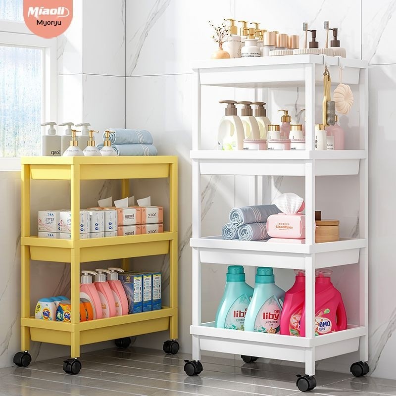 Miaoli ชั้นเก็บของพื้นห้องน้ํา ชั้นวางห้องน้ําห้องนอน เครื่องทําแซนวิช ph