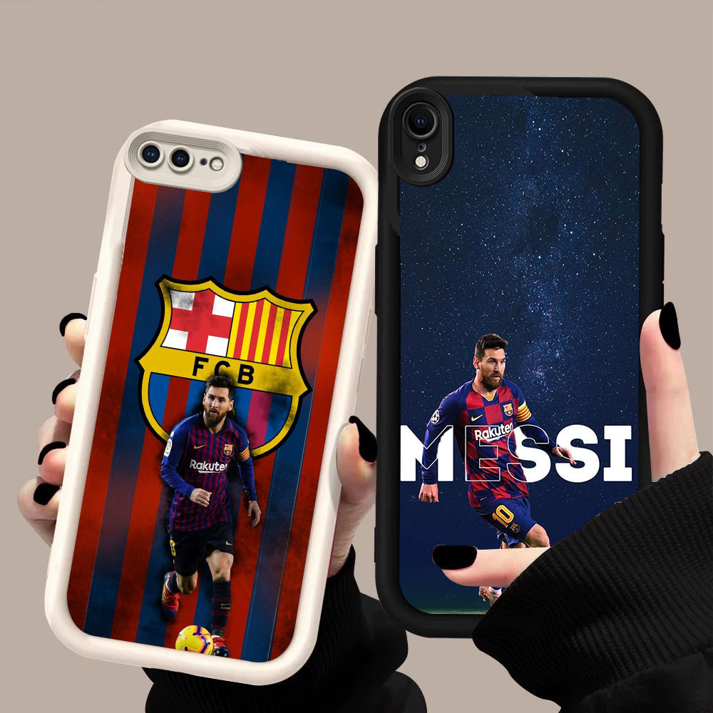 DF-87 Messi in Barcelona Club Luxury Soft Casing สําหรับ iPhone XR X XS 6 7 8 Max Plus