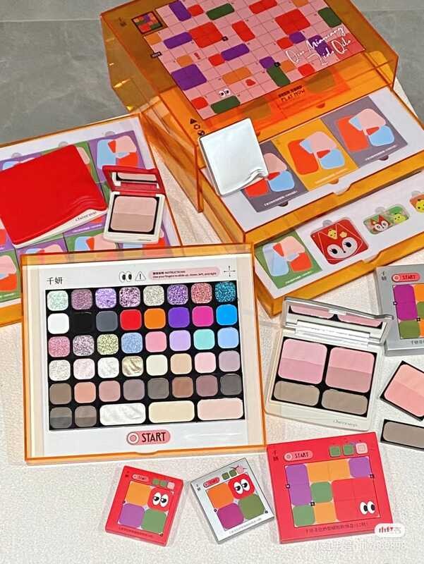 Qianyan Wonderful Color Whimsical Monochrome Eyeshadow Self-Organized Palette Blush Highlighter Eyeb