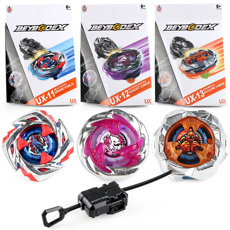 Fire ยี่ห้อ Beyblade UX-11 Shock Dragon UX12 Ghost UX13 หุ่น Dwayne UX14 Scorpion UX01-09
