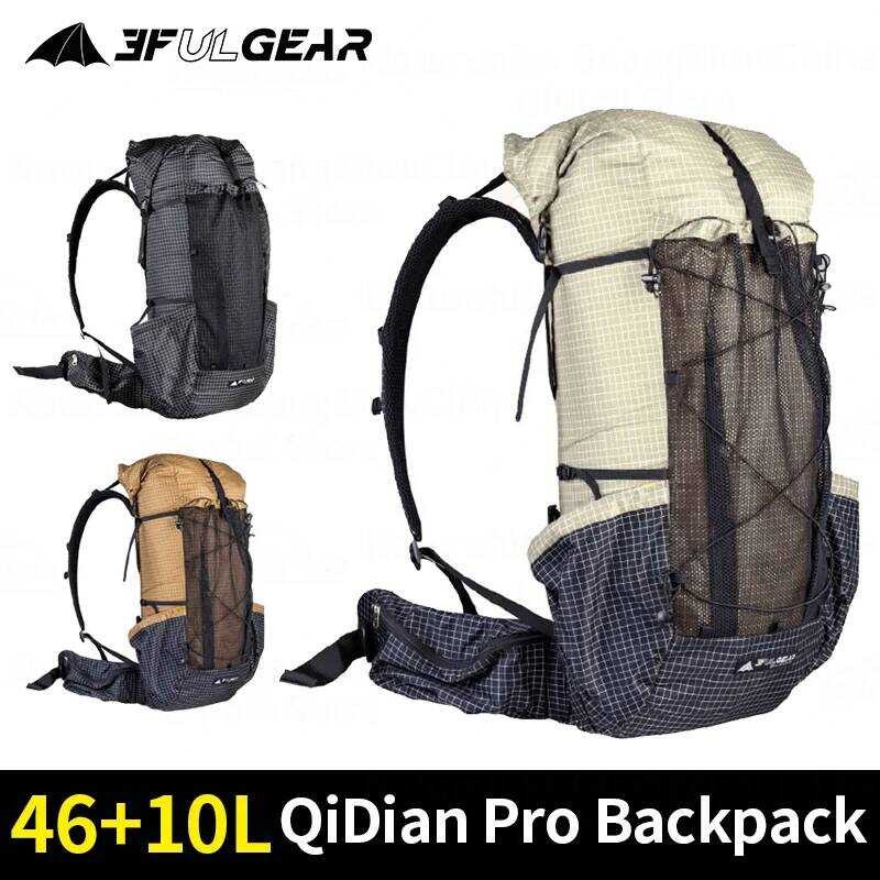 3F UL GEAR QIDIAN Pro 46 + 10L กลางแจ้ง Ultralight กันน้ํา Camping Hiking กระเป๋าเป้สะพายหลังกีฬากระ