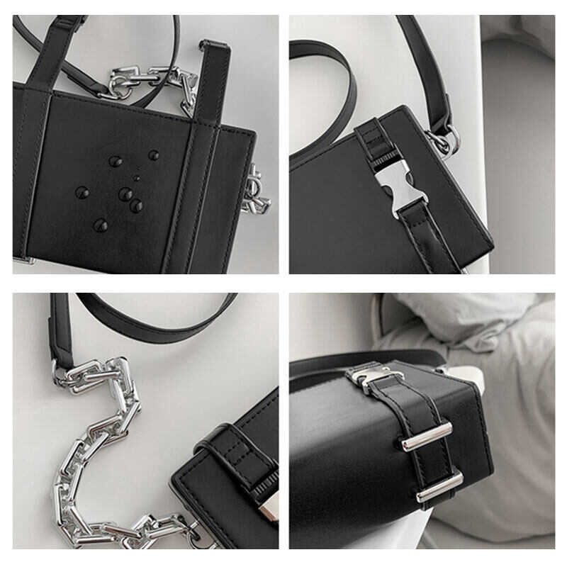 ❤ Jivivil‍♂Men's And Women's New Crossbody Box Hip Hop Shoulder Simple Senior Sense Square B