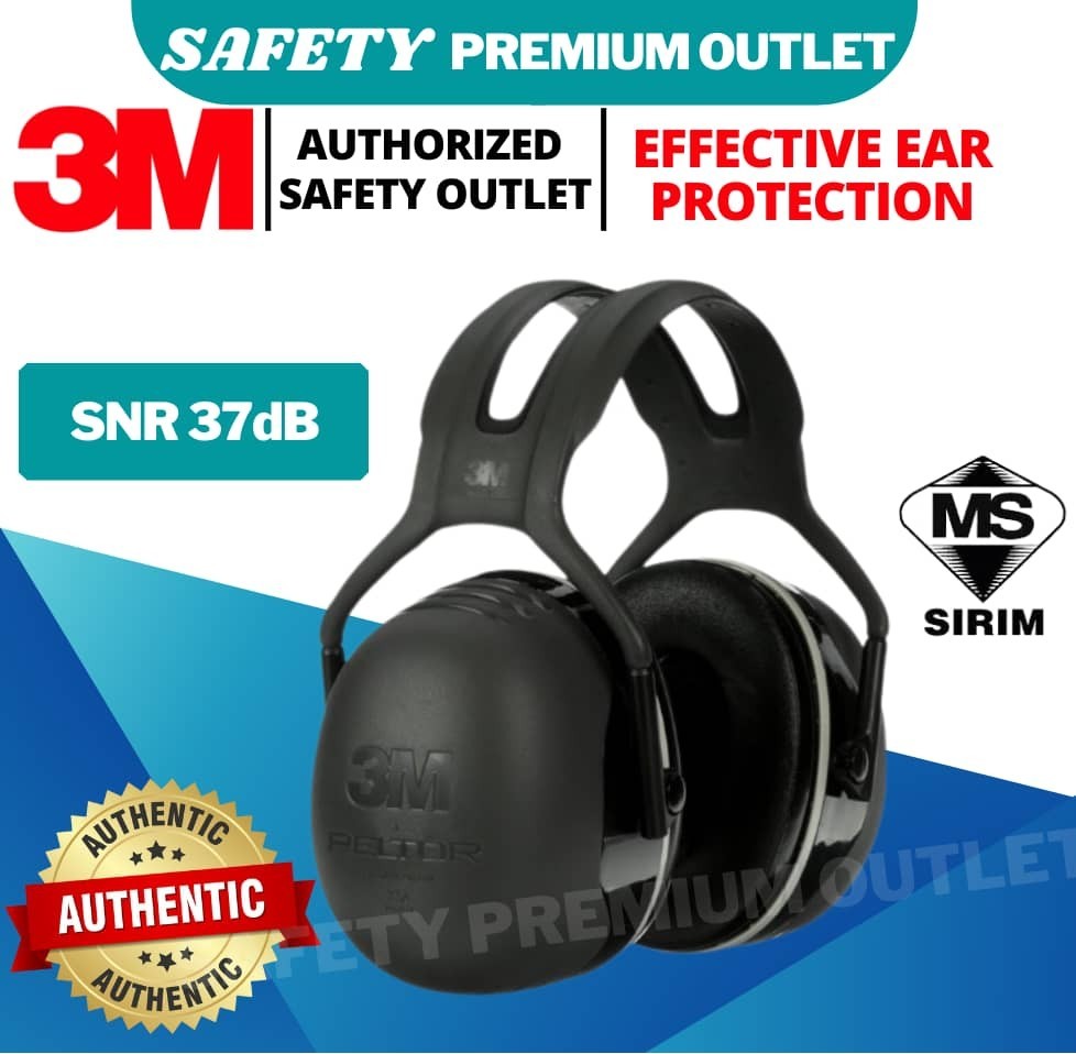 3M EARMUFF PELTOR X5A OVER THE HEAD DUAL CUP (1 ชุด) ปลั๊กหูสําหรับป้องกันเสียงรบกวน ภาวะรู้สึกผิดหว