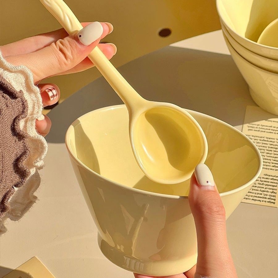 นม fufufu หมวกชามเซรามิค Underglaze สีอุณหภูมิสูง Porcelain ครีมสไตล์หนา ins มูลค่าสูง One Person ชามข้าว