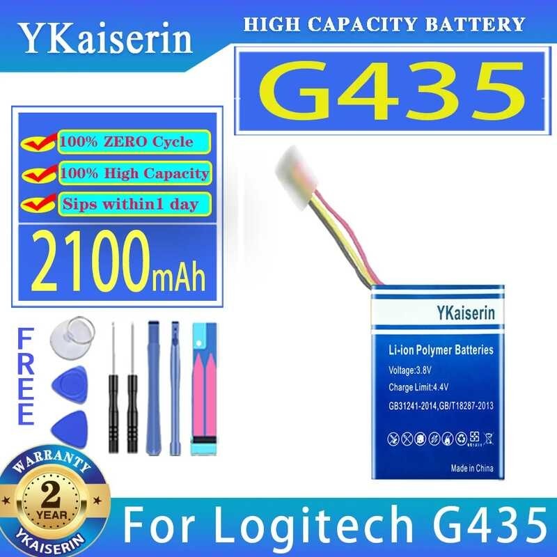 เหมาะสำหรับ Logitech G435 Optical Mouse, Ykaiserin 2100mAh แบตเตอรี่