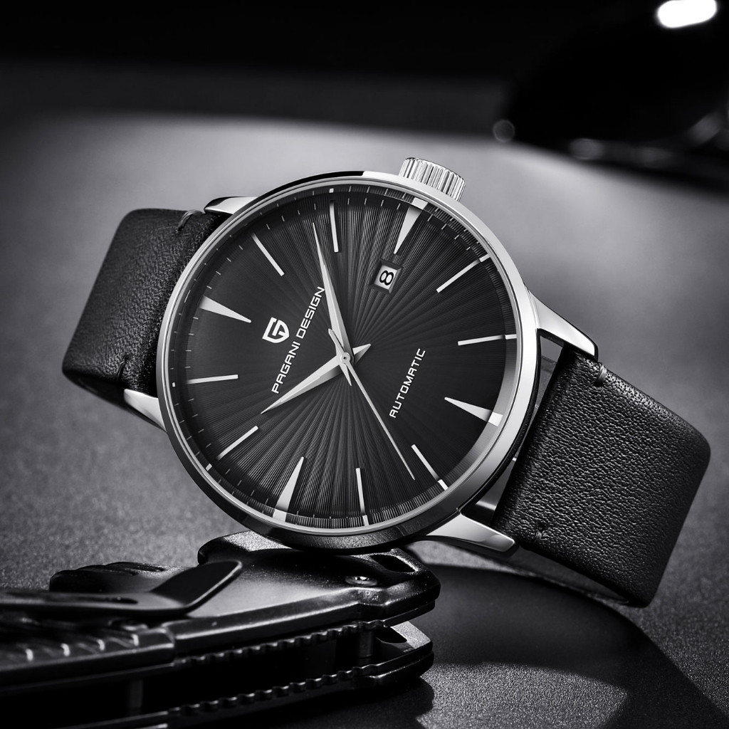 Pagani DESIGN นาฬิกาข้อมืออัตโนมัติ สายหนัง 100% กันน้ํา สําหรับผู้ชาย PD-2770