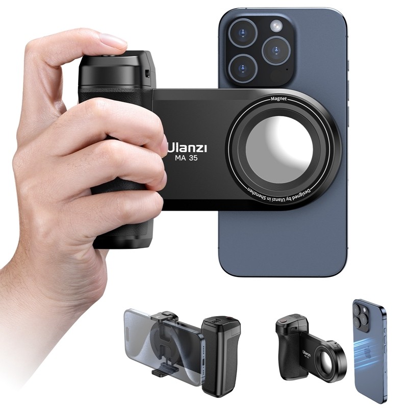 Ulanzi MA35 MagSafe สมาร์ทโฟนกล้องชัตเตอร์ด้ามจับบลูทูธ Selfie Handle As กล้อง Photo Stabilizer การถ