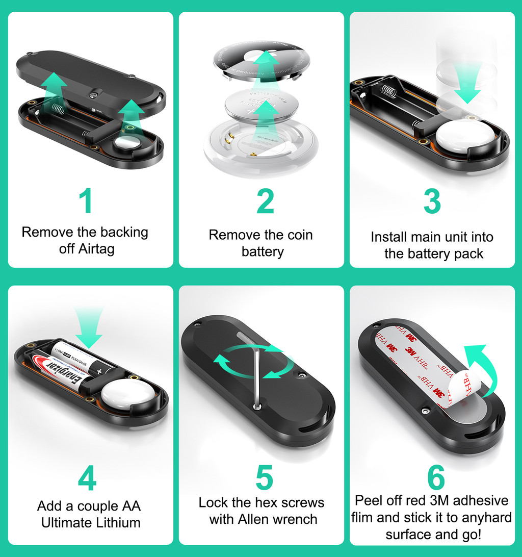 Fonken แม่เหล็กแบบพกพาสําหรับ Airtag 10 รูปที่ 3