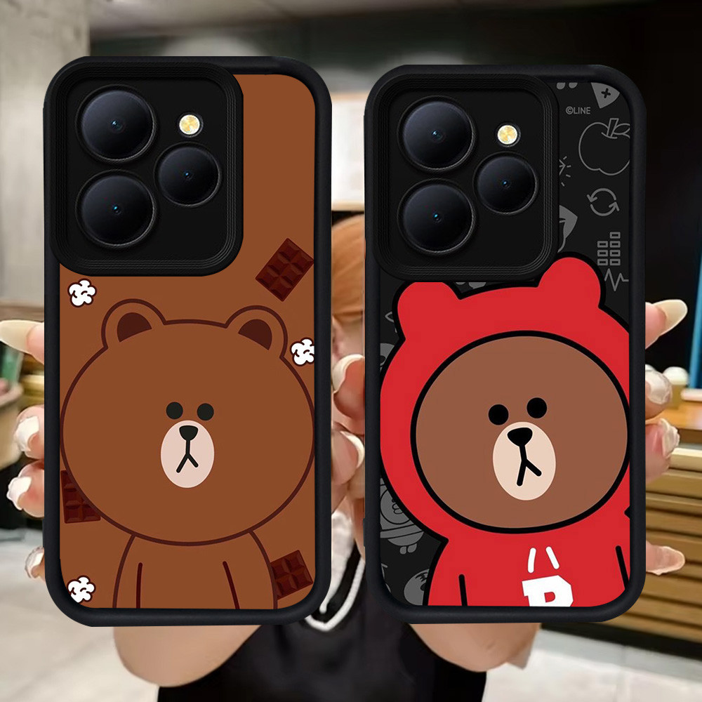 Q9 Brown Bears soft Casing สําหรับ Infinix Smart HOT Note 7 40 40S 30I Zero 30 Play 8 GT 20 Pro 9 40