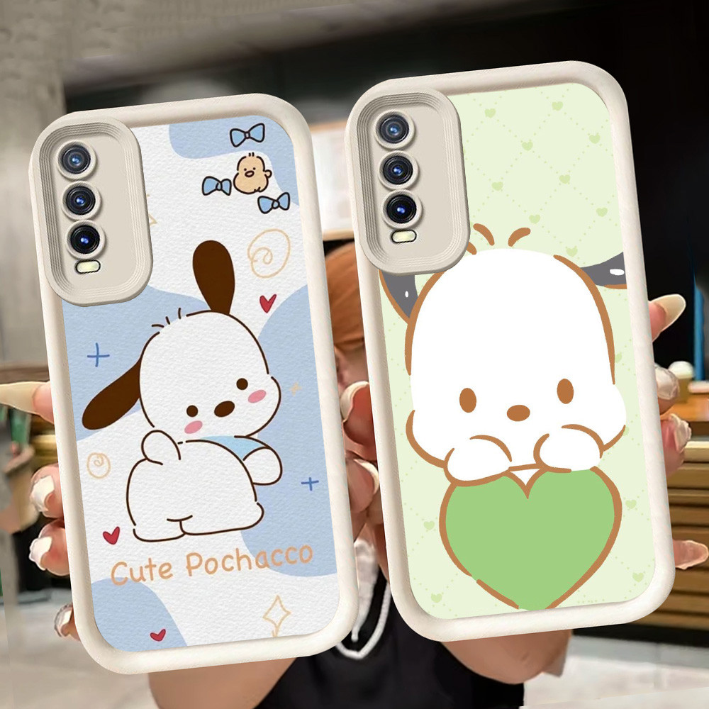 ปลอกอ่อนสําหรับ VIVO V15 Y83 Y20i Y20 Y20s S1 Pro Y11s Y400 Y66 Y12s V17 V19 Neo สีขาว Q6 Pochacco