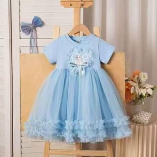 ชุดกระโปรงสำเร็จรูปสำหรับเด็กผู้หญิง กระโปรงเจ้าหญิงแบบฤดูร้…