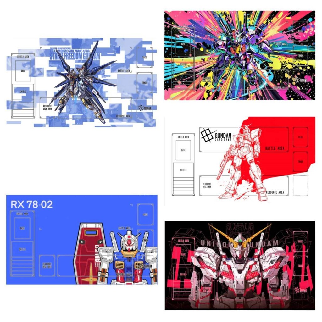 BANDAI 600*350*2 มม.BANDAIอะนิเมะเกมGundam GCG DIYอุปกรณ์เสริมการ์ดMatematยูนิคอร์นRX78 Aerial Freedom Hobbyคอลเลกชันของเล่น