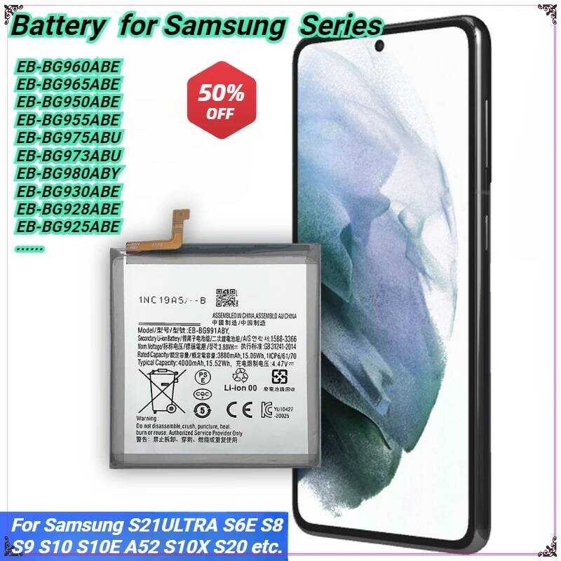 แบตเตอรี่ EB-BG975ABU EB-BG960ABE EB-BG973ABU EB-BG980ABY สำหรับโทรศัพท์ Samsung Galaxy S8 S9 S10 S1