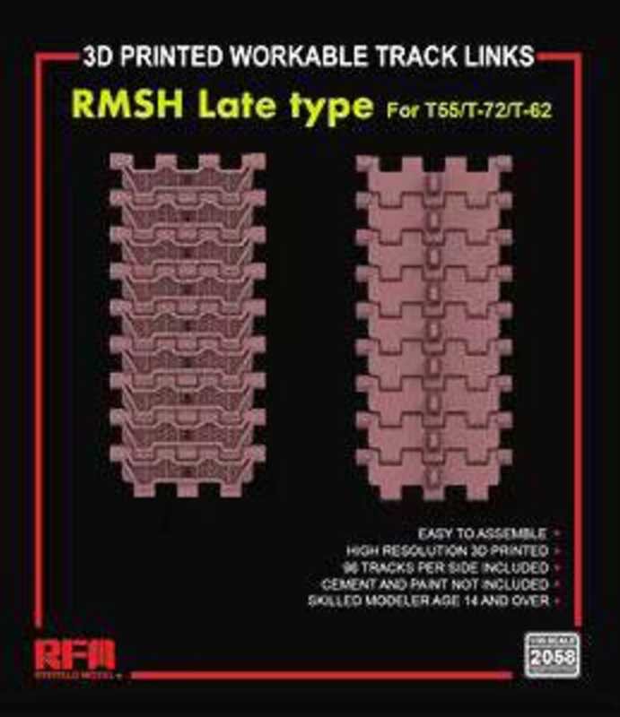 ชุดประกอบรถถัง RFM RM-2058 T-55/62/72 รุ่นล่าสุด แบบพิมพ์ 3D