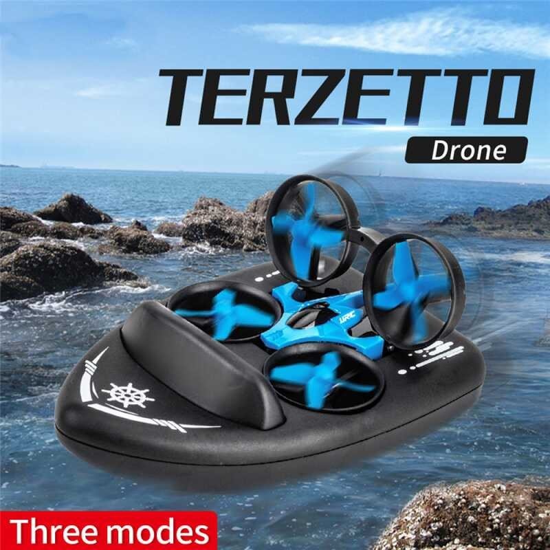 ➧ JJRC H36f Terzetto 1/20 2.4G 3 ใน 1 RC ยานพาหนะบินโดรนบินเรือนัก