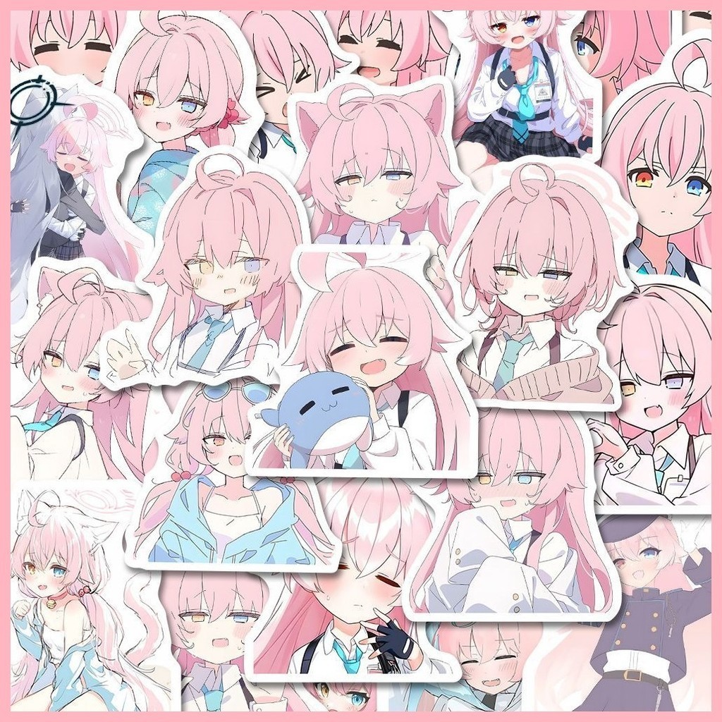 [GUYN] สติ๊กเกอร์ Blue Archive (57 แผ่น) Takanashi Hoshino Takanashi Hoshino Takanashi Hoshino Eomicon Pack Stickers Cute Animation Stickers diy
