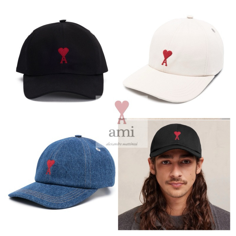 ♞,♘พร้อมส่ง Ami Paris De Coeur Cap หมวก เอมิ ปารีส มือ 1 ของแท้ 100%