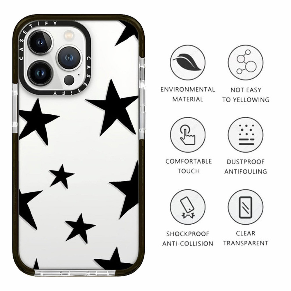 Casetifycreative Niche StarsShockproofเคสโทรศัพท์สําหรับiPhone 15 15Plus 15pro 15promax 14 14pro 14Promax 13Pro Maxนุ่มสําหรับiPhone 12 11 7+ XRคุณภาพสูงกรณี