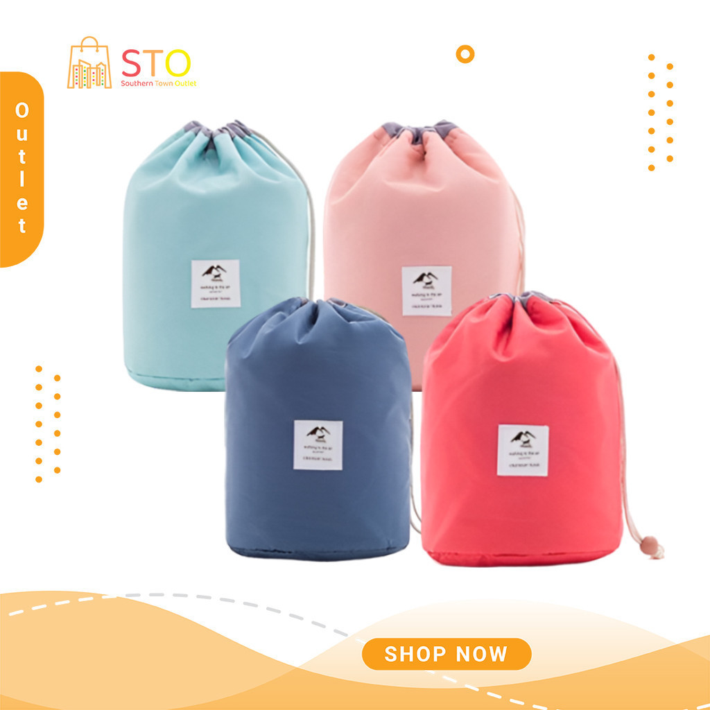 STO Travel Use Round Large Size Toiletry Makeup Storage Cosmetic Make up Bag