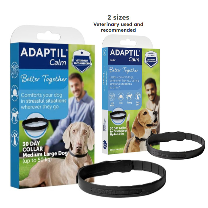 Adaptil Calm Collar สําหรับสุนัข 2 ขนาด Calm On-the-Go Collar, ช่วยให้สุนัข Cope พร้อมความเครียดและ