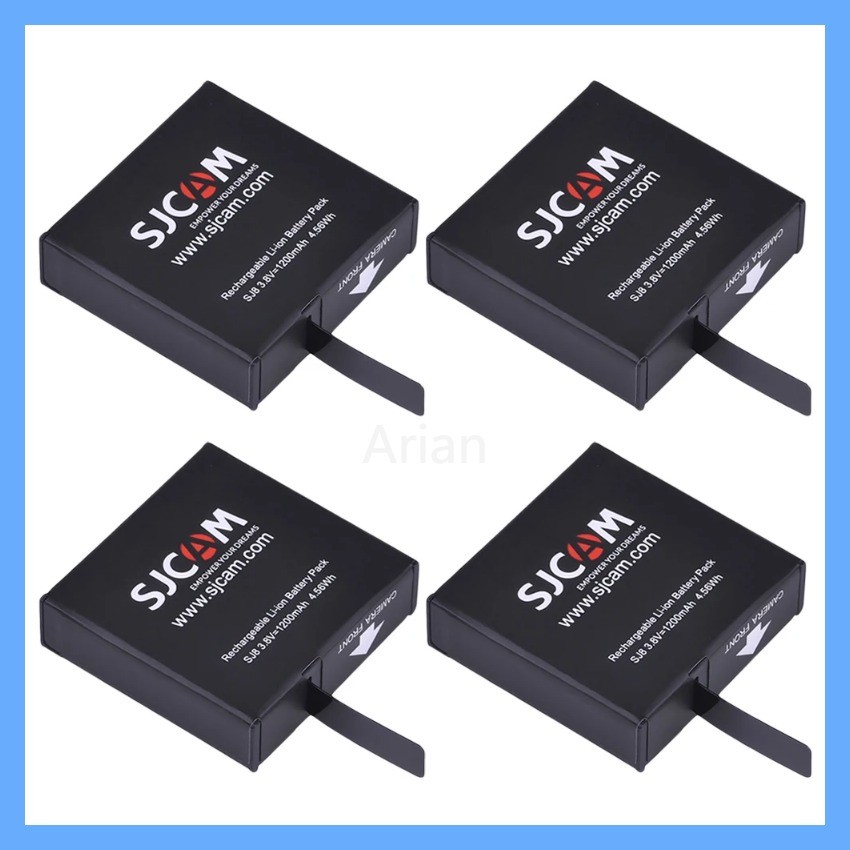 aaa 4Pcs 3.8V Original SJCAM SJ8 Battery 1200mAh for SJ8 Pro/SJ8 Plus/SJ8 Air SJCAM Action Camera A