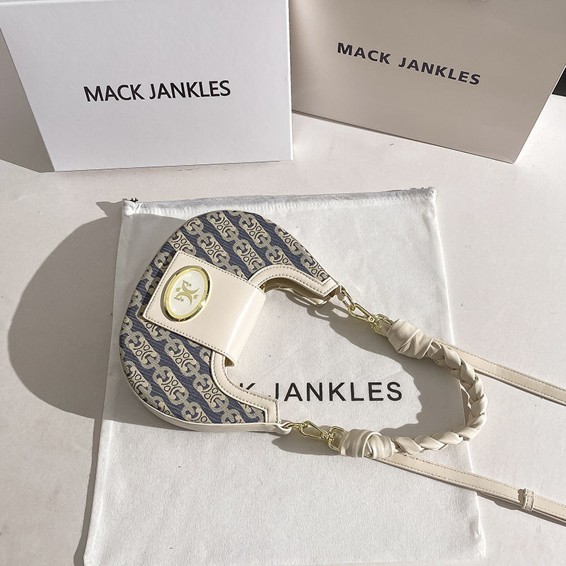 ฮ่องกงMACK Janklesของแท้หนังNiche Designโซ่ผ้ารักแร้กระเป๋าผู้หญิง2023ใหม่กระเป๋าสะพายผ้าใบ