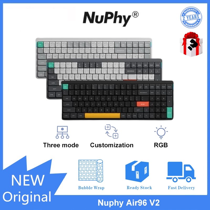 Nuphy Air96 V2 คีย์บอร์ดบลูทูธไร้สาย สามโหมด