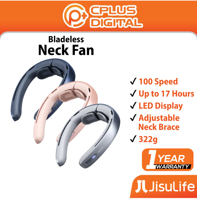 JISULIFE พัดลมคล้องคอแบบพกพาแบบชาร์จไฟได้ Bladeless อัพเกรด Pro 1 FA45 / FA35 / FA12R / Life3 FA14