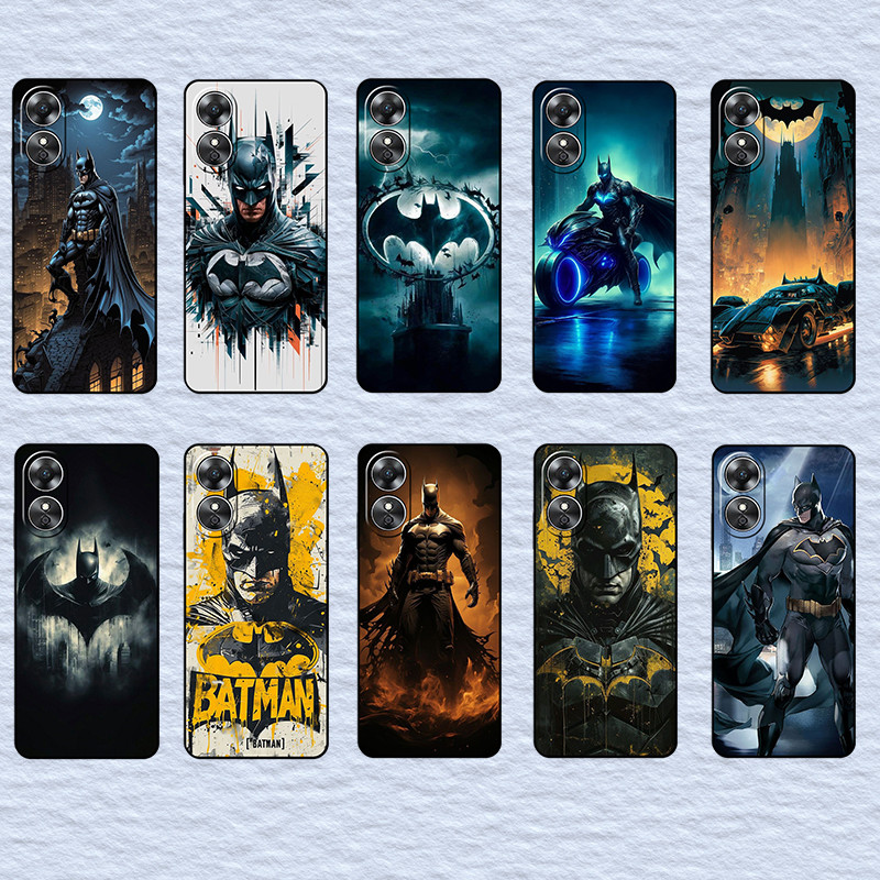 พิมพ์แฟชั่นสําหรับ OPPO A96 A98 R9 R9S Reno 8Z 8T 7 8 lite Batman Soft black TPU เคสโทรศัพท์