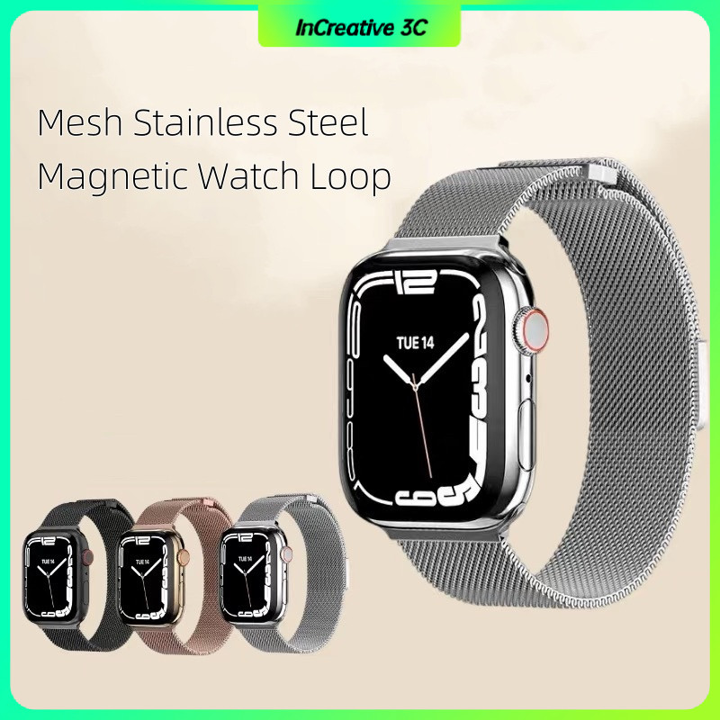 Switcheasy Milan Mesh Stainless Steel Magnetic watch Loop เข้ากันได้กับ Apple watch ultra 2 38/40/4