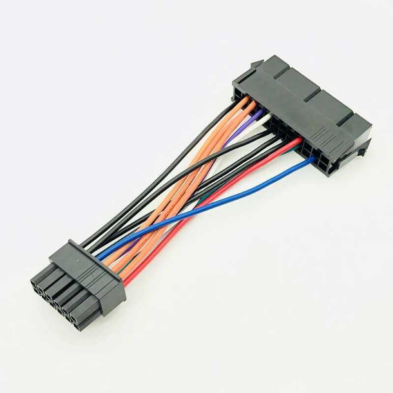ATX สายไฟ 24Pin ตัวเมีย ถึง 12Pin ตัวผู้ ตัวแปลง PSU สำหรับ Acer Q87H3-AM 18AWG อุปกรณ์คอมพิวเตอร์ให