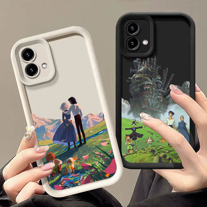 Howls Moving Castle Studio Ghibli อะนิเมะเคสโทรศัพท์สําหรับ Motorola MOTO G85 G84 G35 5G G54 G75 G32