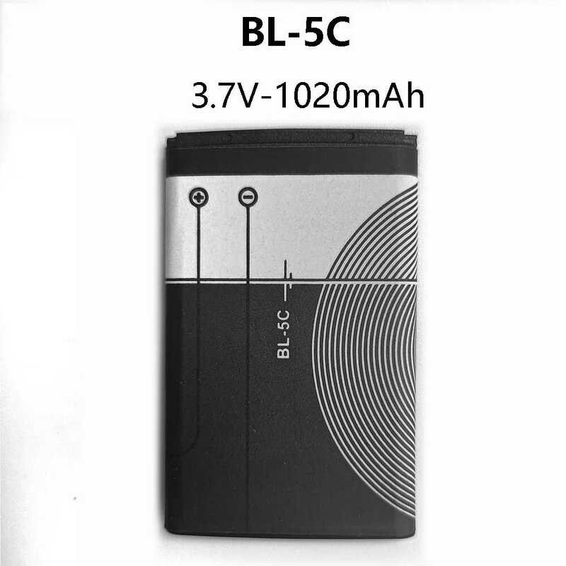 แบตเตอรี่โทรศัพท์ลิเธียมโพลิเมอร์ 3.7V รุ่น 5C BL BL5C BL-5C สำหรับ Nokia 11 111 12 128 128 26 27 31