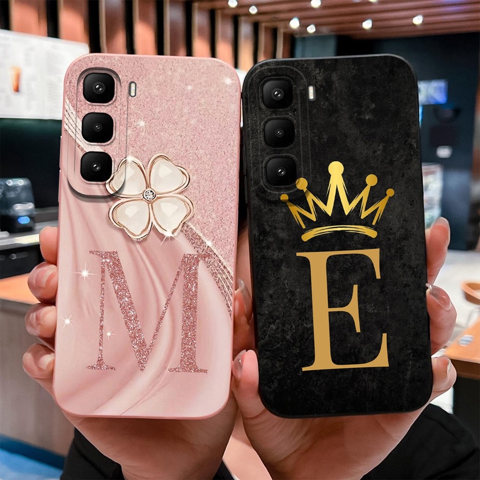 สําหรับ Infinix Hot 60 Pro Pro + 4G กรณี Pretty Letter ซิลิโคนฝาครอบป้องกันสําหรับ Infinix Hot 60Pro + Pro Plus ปลอก