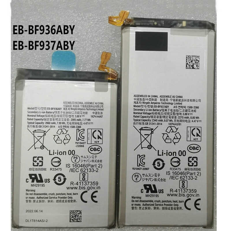 คู่ของ a EB-BF936ABY EB-BF937ABY สำหรับ Samsung Galaxy Z Fold4 SM-F936 5G พับหน