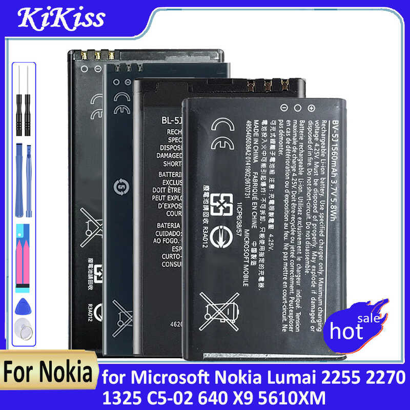 แบตเตอรี่ BV T5E 5J L4A T5C / T4B BN-06 BL-4C BL-5C สำหรับ Microsoft Nokia Rumai 2255 2270 1325