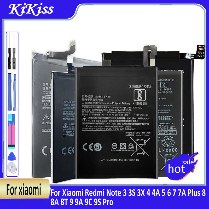 BM42 BM45 BM46 BN31 BN41 BN43 BN45 BN48 BN4A BN46แบตเตอรี่สำหรับ Xiaomi Redmi หมายเหตุ 2.3-4.4X 5.5A