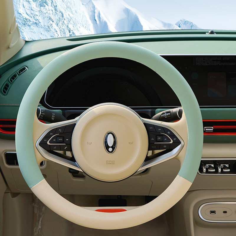 หรูหราหนัง PU กันน้ําฉีกขาดพวงมาลัยรถเฉพาะรุ่นรถใช้ได้กับ Swift URV Sylphy City Mazda 3 D-MAX Ora Good Cat 3 Series Mg3 Breathable Ea